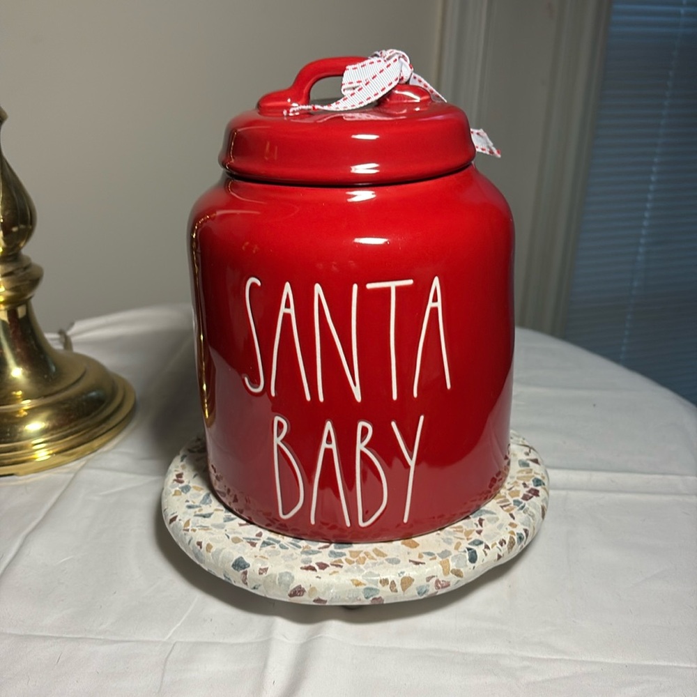 Rae Dunn Santa Baby chubby cookie jar
